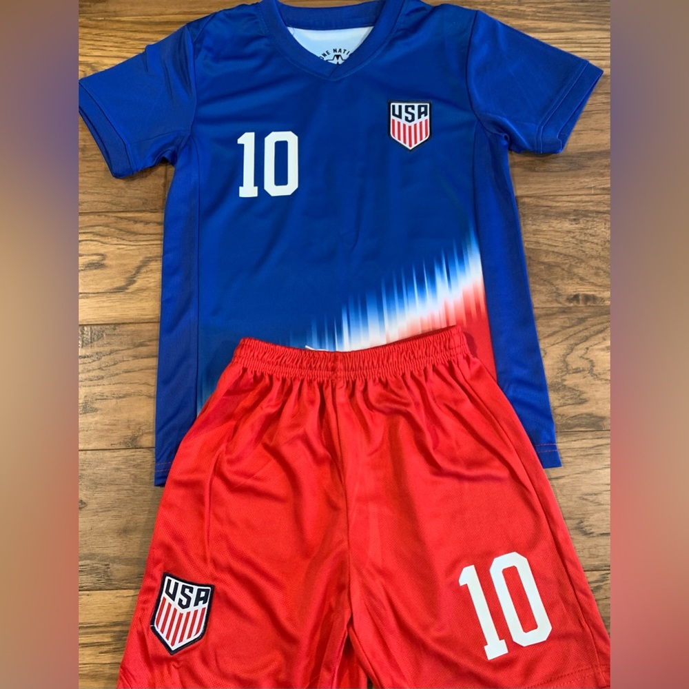 Toddler Christian Pulisic Soccer Jersey Kit - 2 Piece Set 3T 4T 5T 6T NWT